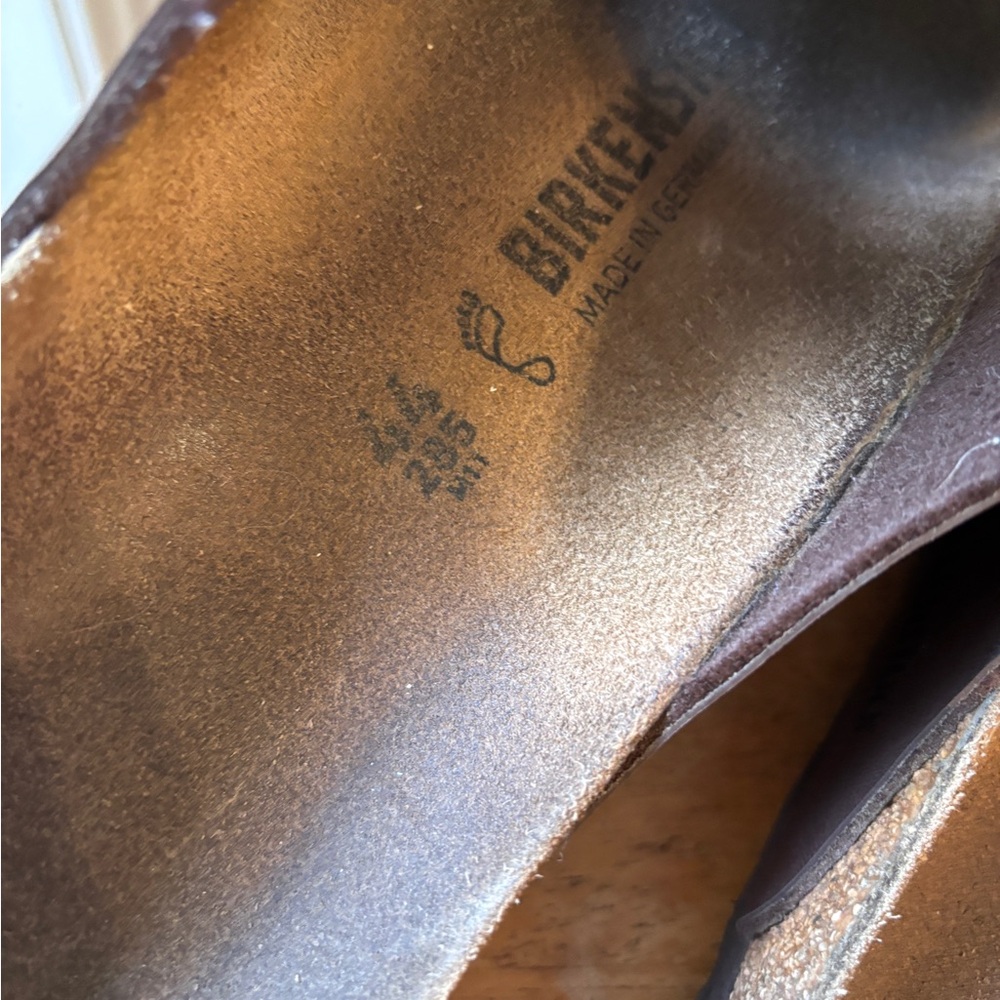 Birkenstock Oiled Brown Leather Arizona Buckle Sandals size 44 11 11.5 men’s - Picture 5 of 5